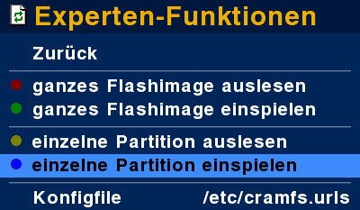 einzelne Partition einspielen